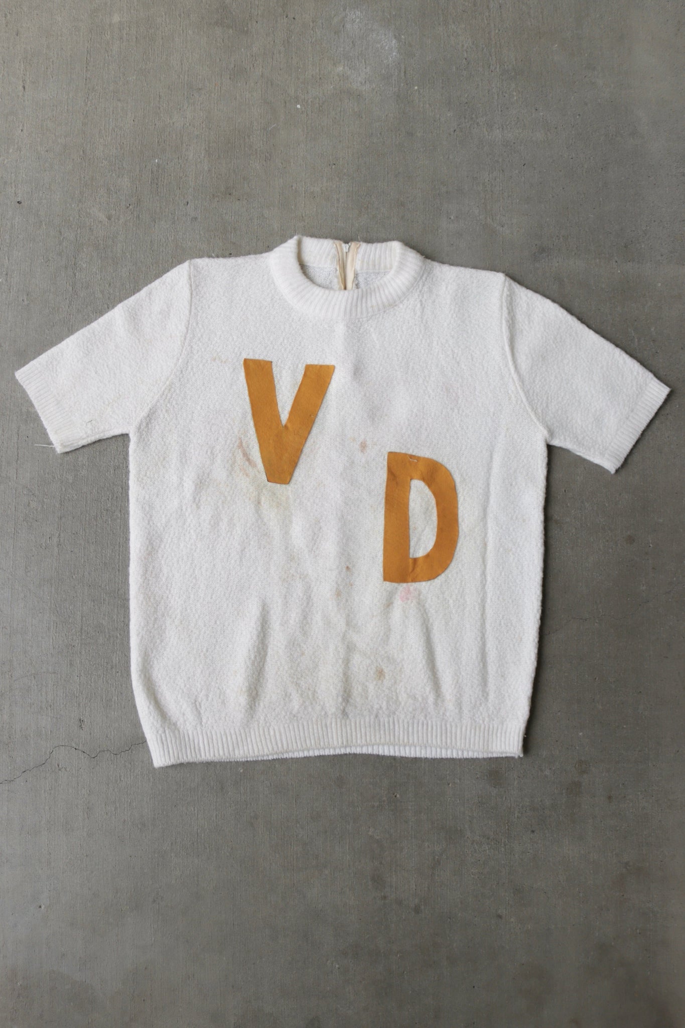 1960s Condoms VD College 3/4 Zip Knit Shirt - S
