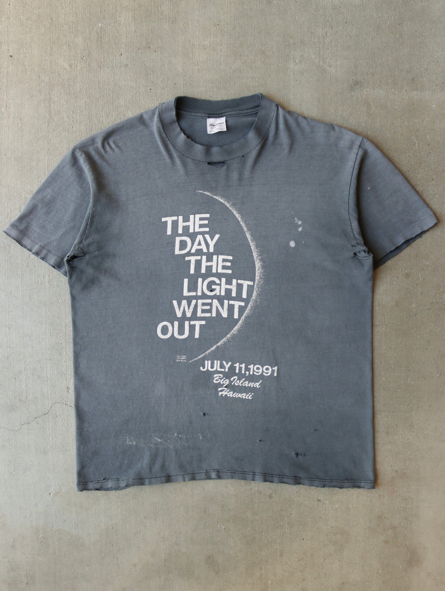 1991 THE DAY THE LIGHT WENT OUT FADED TEE - L