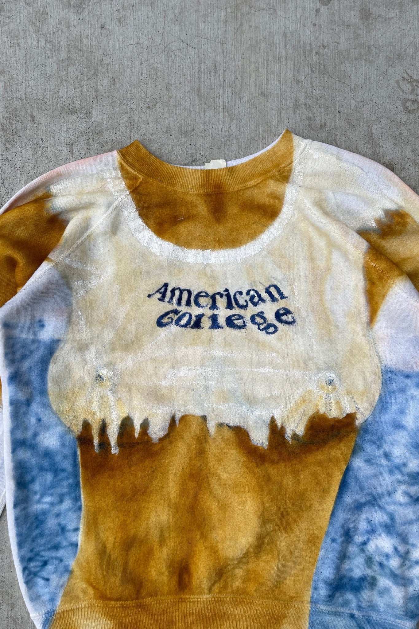 1970s ‘American College’ Hand Drawn Sweatshirt - M
