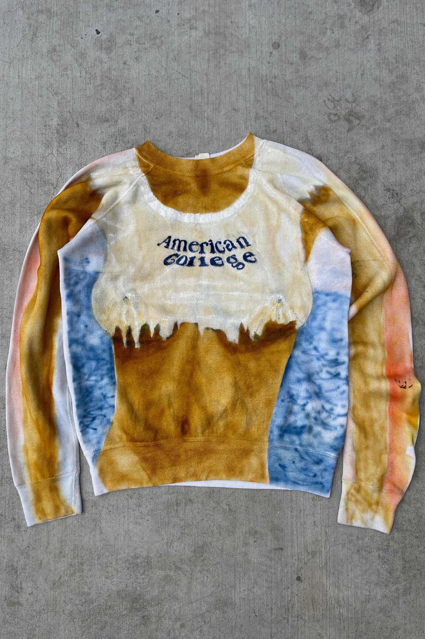 1970s ‘American College’ Hand Drawn Sweatshirt - M